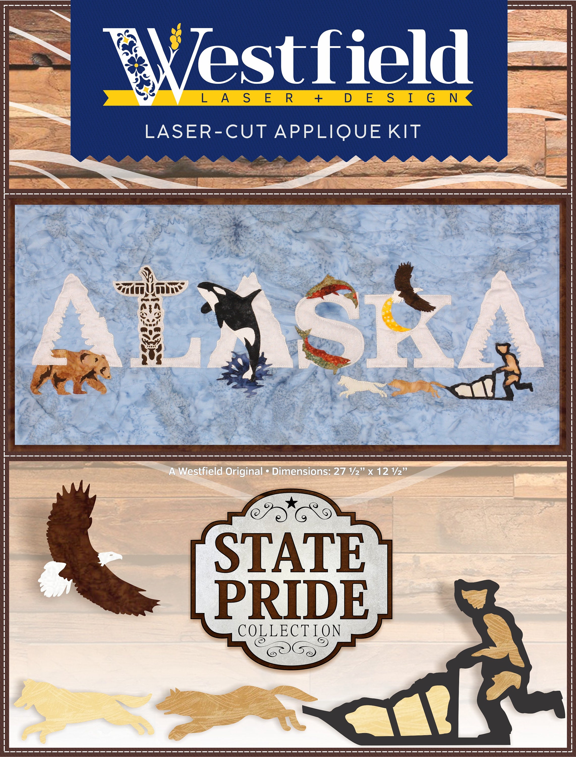Alaska Laser Cut Applique Kit Prefused Fabric Applique Etsy UK