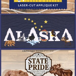 Alaska Laser Cut Applique Kit, Prefused Fabric Applique, Applique Kit ...