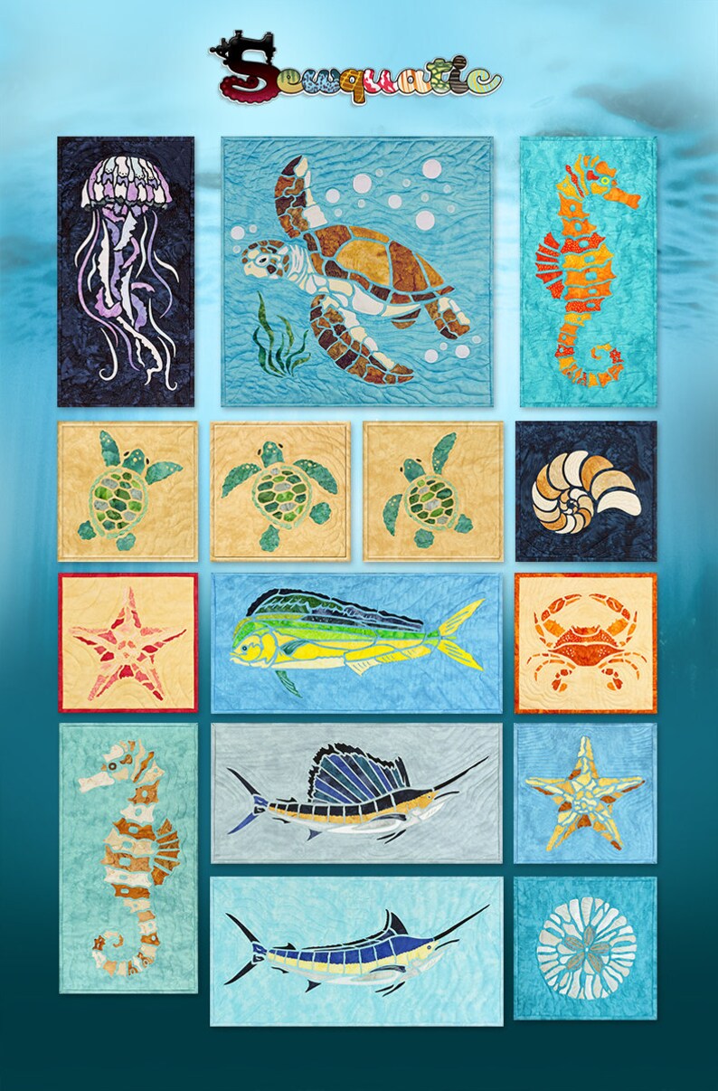 Jellyfish Laser Cut Applique Kit Prefused Fabric Applique Etsy