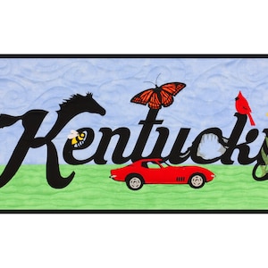 Kentucky Laser Cut Applique Kit, Prefused Fabric Applique, Applique Kit, DIY Quilt, Precut Applique, US Quilt, Westfield Laser Design
