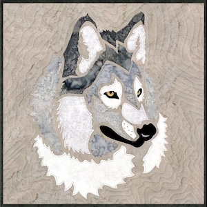 Wolf Laser Cut Applique Kit, Prefused Fabric Applique, Applique Kit, DIY Quilt, Precut Applique, Westfield Laser Design, Laser Cut Kit