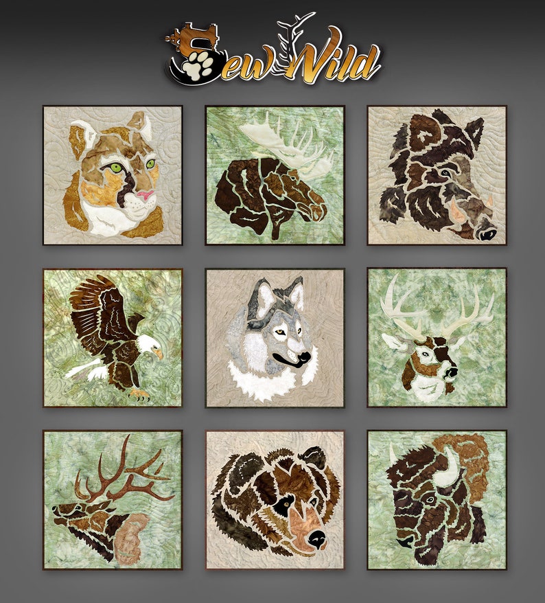 Cougar Laser Cut Applique Kit Prefused Fabric Applique Etsy