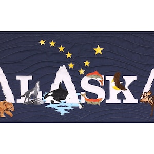 Alaska Laser Cut Applique Kit, Prefused Fabric Applique, Applique Kit, DIY Quilt, Precut Applique, US Quilt, Westfield Laser Design