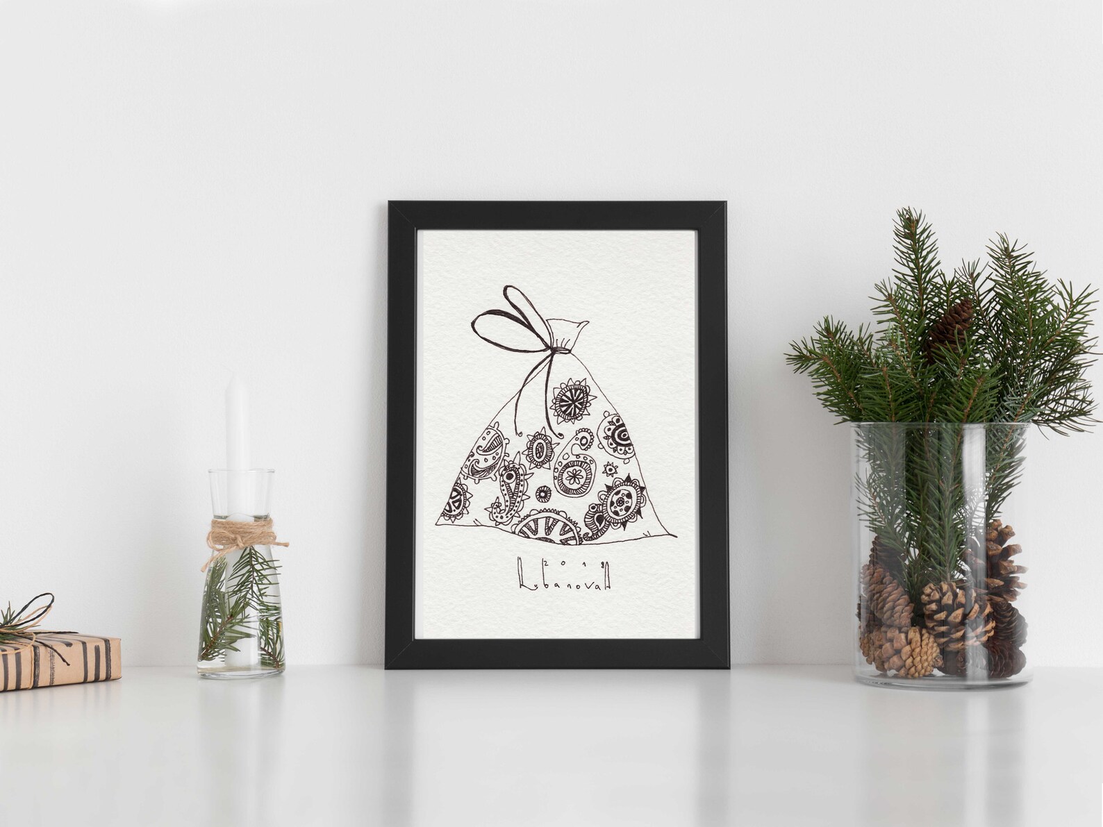 Christmas Gift Printable Wall Art Greeting Card Holiday | Etsy