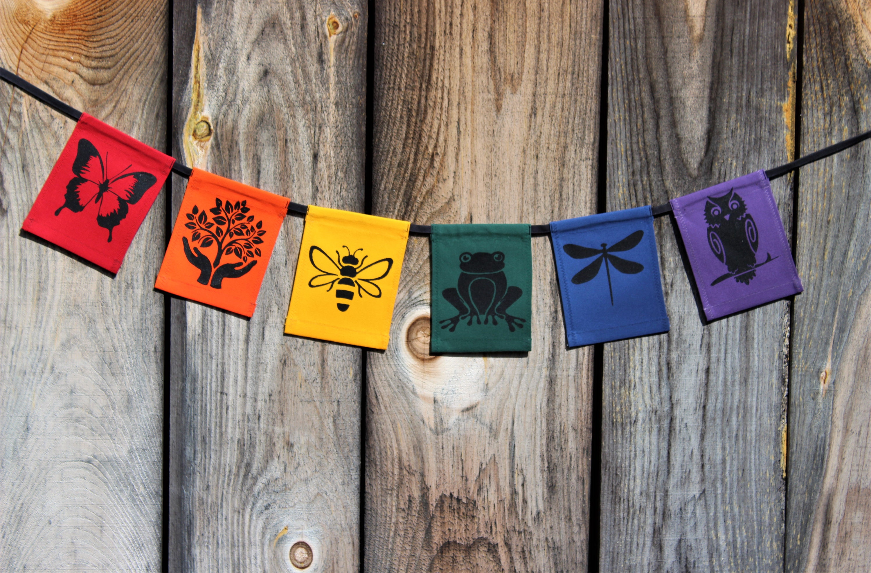 Rainbow Garden Flags Etsy