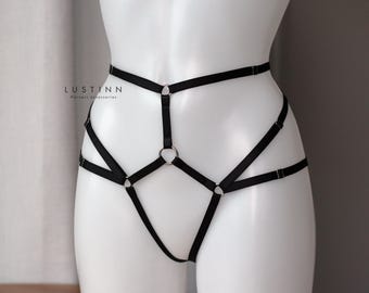 Crochless sexy pantiess, Harness panties, Strappy lingerie