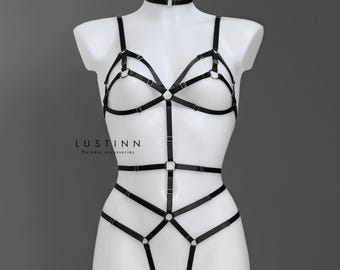 Body arnés negro RANDY, arnés de lencería personalizado