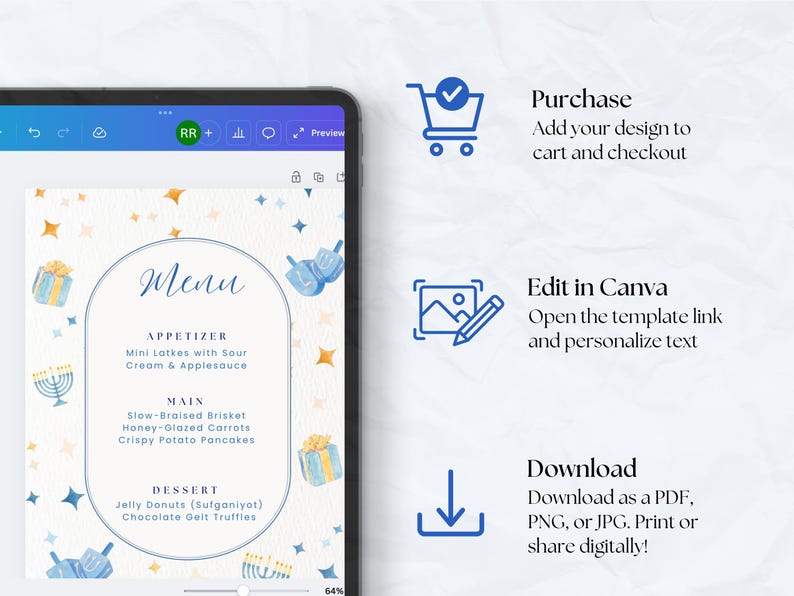 Hanukkah visa gift card