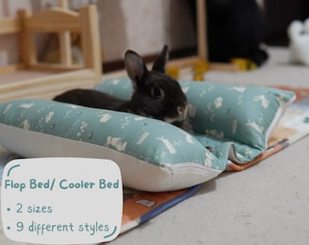 Zipped Hop Hop Green Bunny Rabbit Lounger Pillow Bed/ Cool Bed/ Rabbit Pet Pillow/ Bunny Flop Bed/ Burrow Snuggle Bed