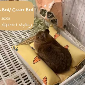 Zipped Carrot Yellow Bunny Rabbit Lounger Pillow Bed/ Cool Bed/ Rabbit Pet Pillow/ Bunny Flop Bed/ Burrow Snuggle Bed