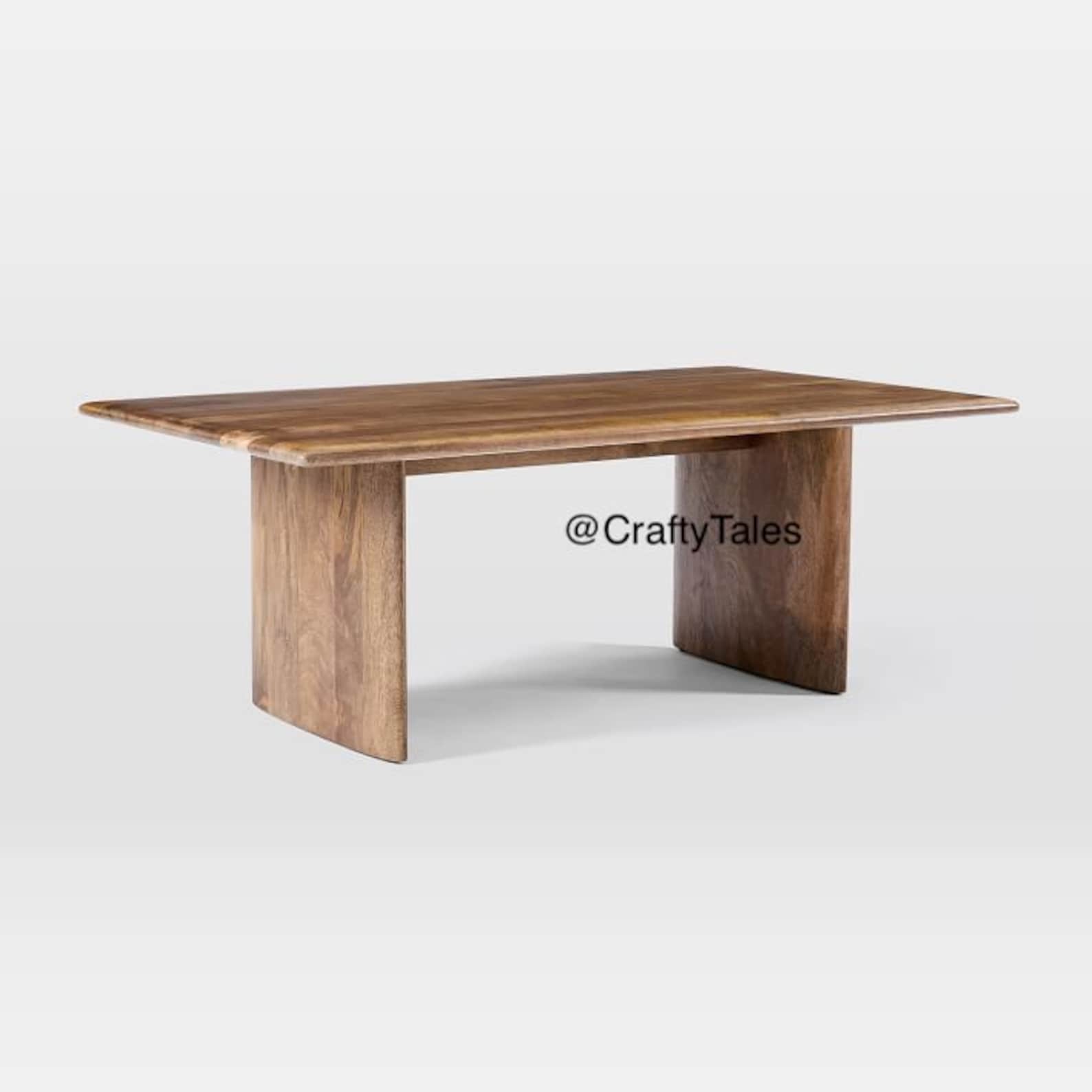 Large Mango Wood Coffee Table Rectangle Coffee Table Wooden Etsy UK