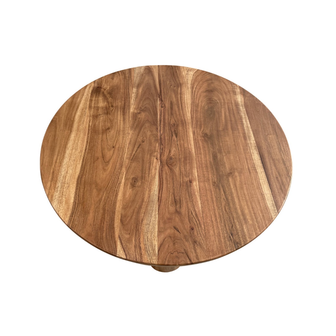 Acacia Wood Coffee Table Wooden Round Coffee Table Handmade Etsy