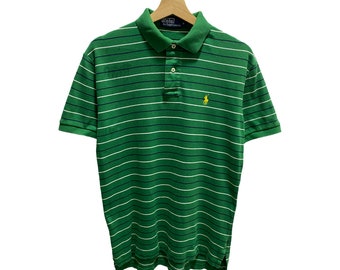 Polo Ralph Lauren Pony Embroidery Polos Shirt | Streetwear | Striped | Student Style | Medium Size