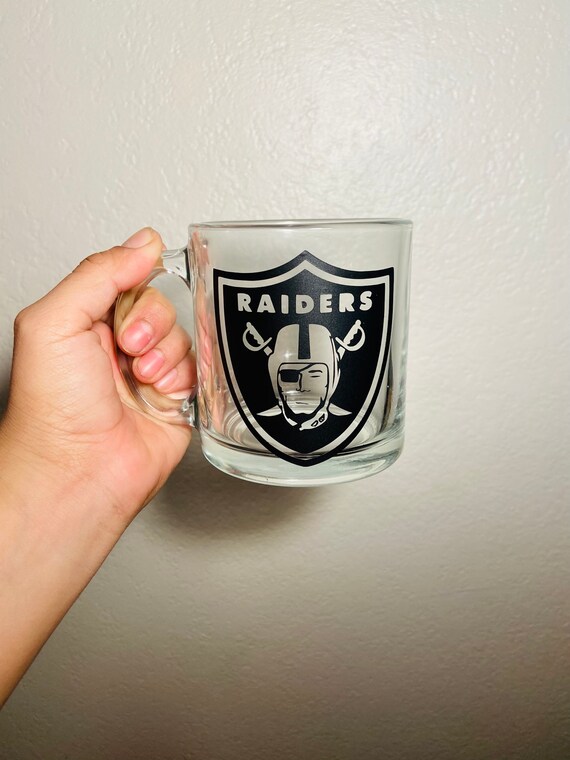 Clear Glass Raiders Coffee Mug // Sports Team Coffee Mug // Etsy