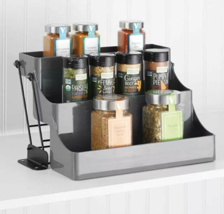 MDesign 3 Tier Pull Down Spice Rack Storage Shelf Organizer Etsy