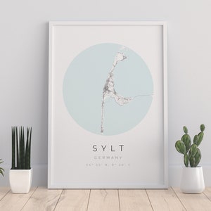 Sylt Map Poster, Sylt Karte, Sylt Poster, Sylt Koordinaten, Sylt Geschenk, Poster Sylt, Map Sylt, Sylt Druck, Sylt Foto