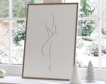 Woman One Line Drawing, Woman Line Art Poster, Female Figure Print, Woman Body Art, Abstract Line Art, One Line Art, Minimalist Line Art