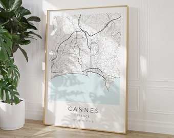 Cannes Map Poster, Cannes Map Print, Cannes Vintage Print, Cannes Poster, Cannes Coordinates, Cannes Minimalist, Cannes Photo, Cannes Gift