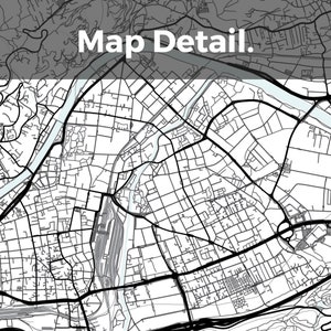 Cartel del mapa de Innsbruck, Minimalista de Innsbruck, Mapa de Innsbruck, Cartel de Innsbruck, Coordenadas de Innsbruck, Regalo de Innsbruck imagen 6