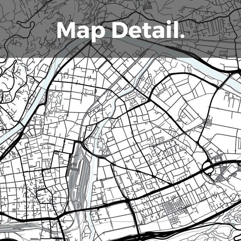 Cartel del mapa de Innsbruck, Minimalista de Innsbruck, Mapa de Innsbruck, Cartel de Innsbruck, Coordenadas de Innsbruck, Regalo de Innsbruck imagen 6