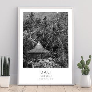 Bali Print, Bali Poster, Bali Wall Art, Bali Coordinates, Bali Gift, Bali Birthday Present, Bali Framed Poster, Bali Travel Poster