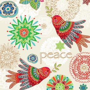 PEACE AND JOY Holiday Card Supporting Feeding America (10 Cards per Pack) FA1324