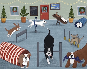 PLAYTIME Charity Holiday Card Supporting Homeless Pets (10 Cards per Box) HP2024