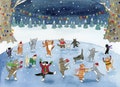 SKATING CATS Holiday Card Supporting Homeless Pets (10 Cards per Box) (HP1717)