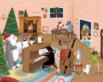 CANINE CAROLERS  Charity Card Supporting Homeless Pets (10 Cards per Pack) HP2126
