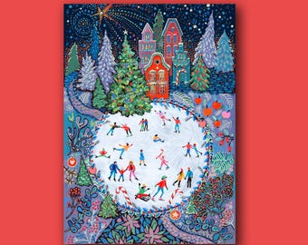HOLIDAY ON ICE Charity Card Supporting Breast Cancer Prevention Partners (10 Cards per Box) BCF2540