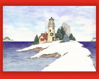 LIGHTHOUSE Holiday Card Supporting Feeding America (10 Cards per pack) FA2451