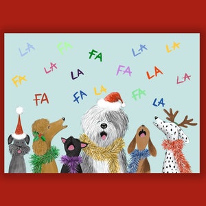 FA LA LA Holiday Card Supporting Homeless Pets (10 cards per pack) HP2335