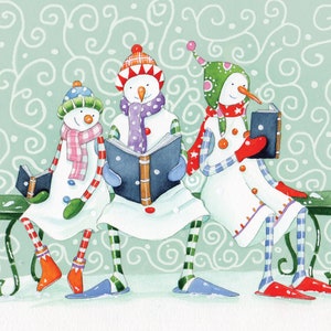 SNOWPEOPLE Charity Holiday Card supporting ProLiteracy (10 Cards per pack) PLW1119