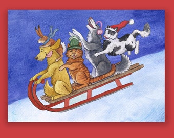 ZIPPITY Holiday Card Supporting Homeless Pets. (10 Cards per Box) (HP2441)