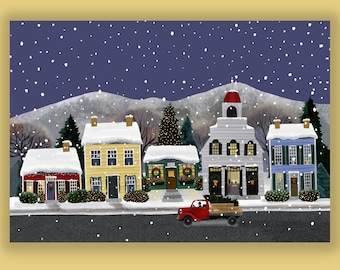 MAIN STREET  Charity Holiday Card supporting the National Alliance to End Homelessness (10 Cards per pack) (NAEH2354)