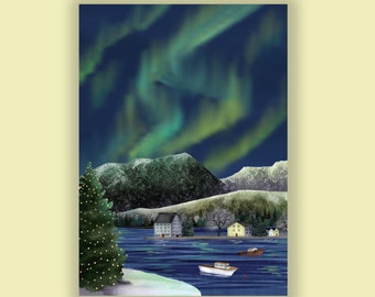 NORTHERN LIGHTS Charity Holiday Card supporting the Global Health Council (10 Cards per pack) (GH2439)