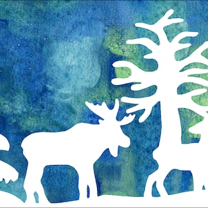 MOOSE AND FRIENDS Holiday Card Supporting Environmental Defense Fund (10 cards per pack) ED1538