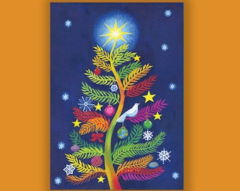 EVERGREEN OF PEACE Charity Card Supporting Amnesty International (10 Cards per Box) AI1141