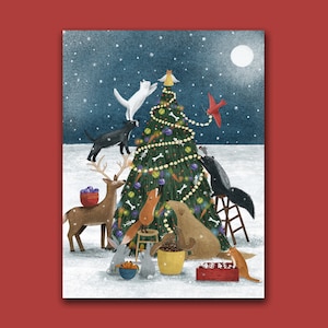 DECK the TREE Holiday Card Supporting Homeless Pets (10 Cards per Pack) HP2231
