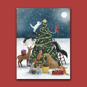 Tarjeta navideña DECK the TREE en apoyo a las mascotas sin hogar (10 tarjetas por paquete) HP2231