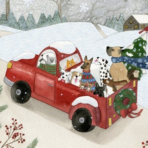 Tarjetas navideñas benéficas de TRUCKFULL OF FRIENDS (10 tarjetas por paquete) (HP1818)