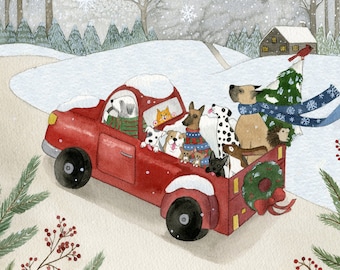 TRUCKFULL OF FRIENDS Charity Holiday Cards (10 cards per pack) (HP1818)