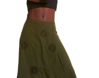 STEAMPUNK SKIRT, long wrap skirt, pixie skirt, gypsie skirt, Gekko skirt, JUSKWf