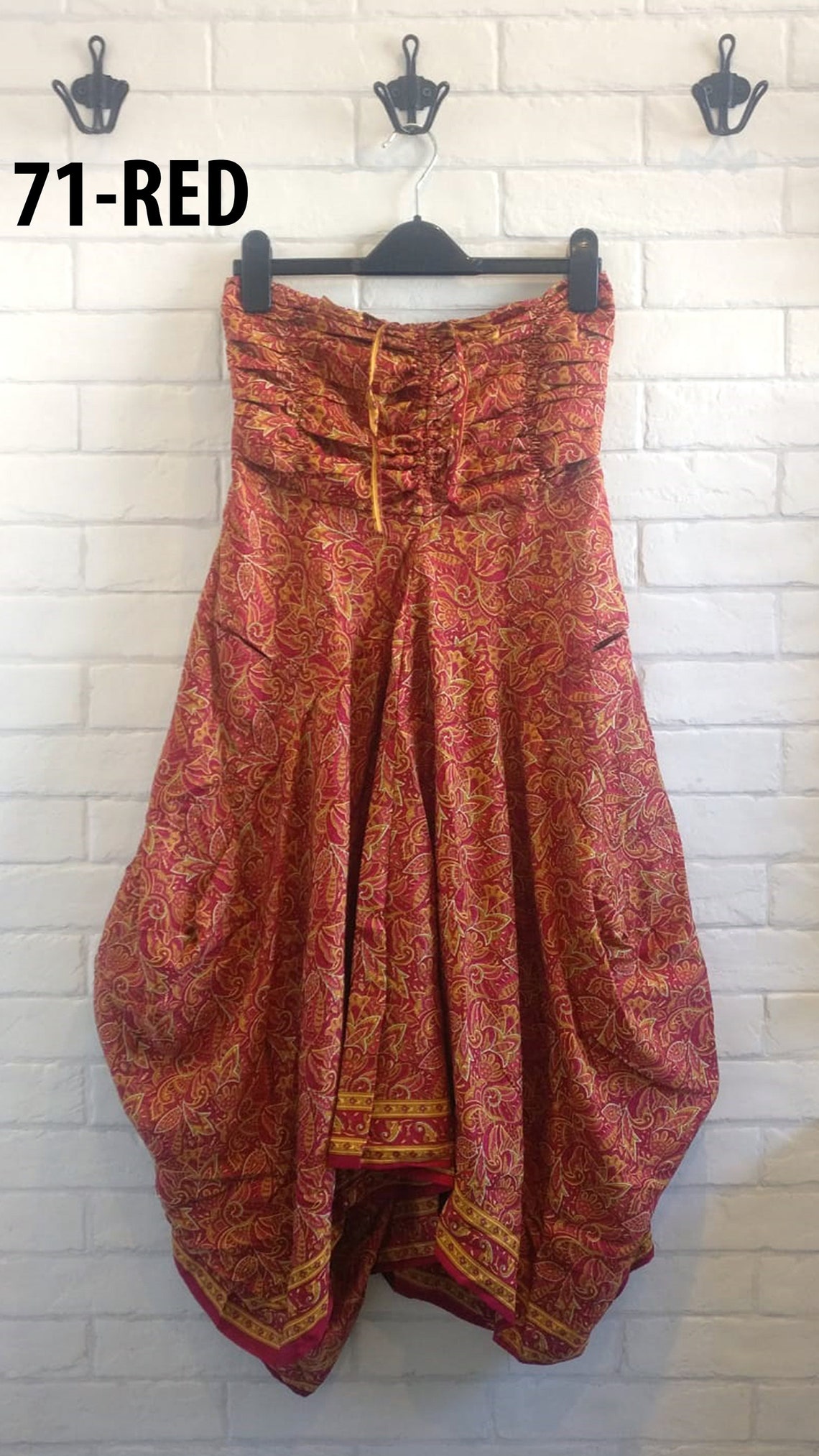 Nepalese skirt made from new polyester saris. Etsy