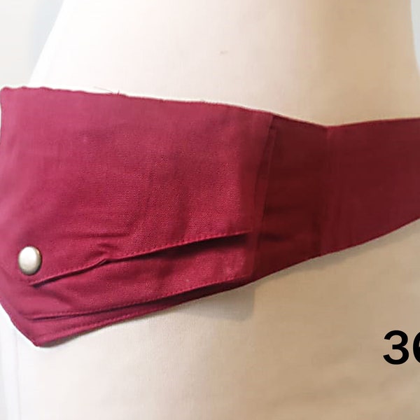 Adjustable, festival pocket belt in cotton canvas