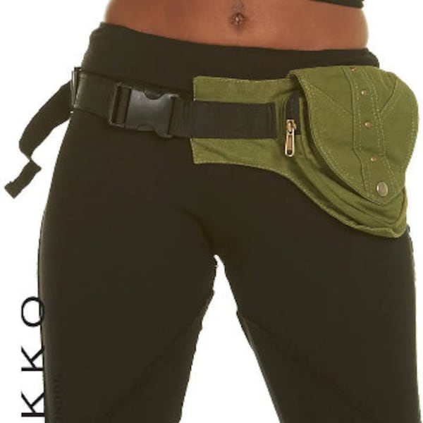 canvas utility belt - ASSORTED COLOURS - steampunk belt, camping belt, hip pack, waist pack, fanny pack, festival clothing, Cobest