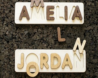 1st Birthday Gift Name Puzzle Personalized Name Wood Puzzle Handmade Toy Boy Newborn Girl Baby Gift Custom Name Baby Montessori Toys