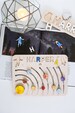 Wooden Name Puzzle with Planets of the Solar System, wooden name sign, Educational Toy with Planets, Baby Shower Gift, personalized puzzle 