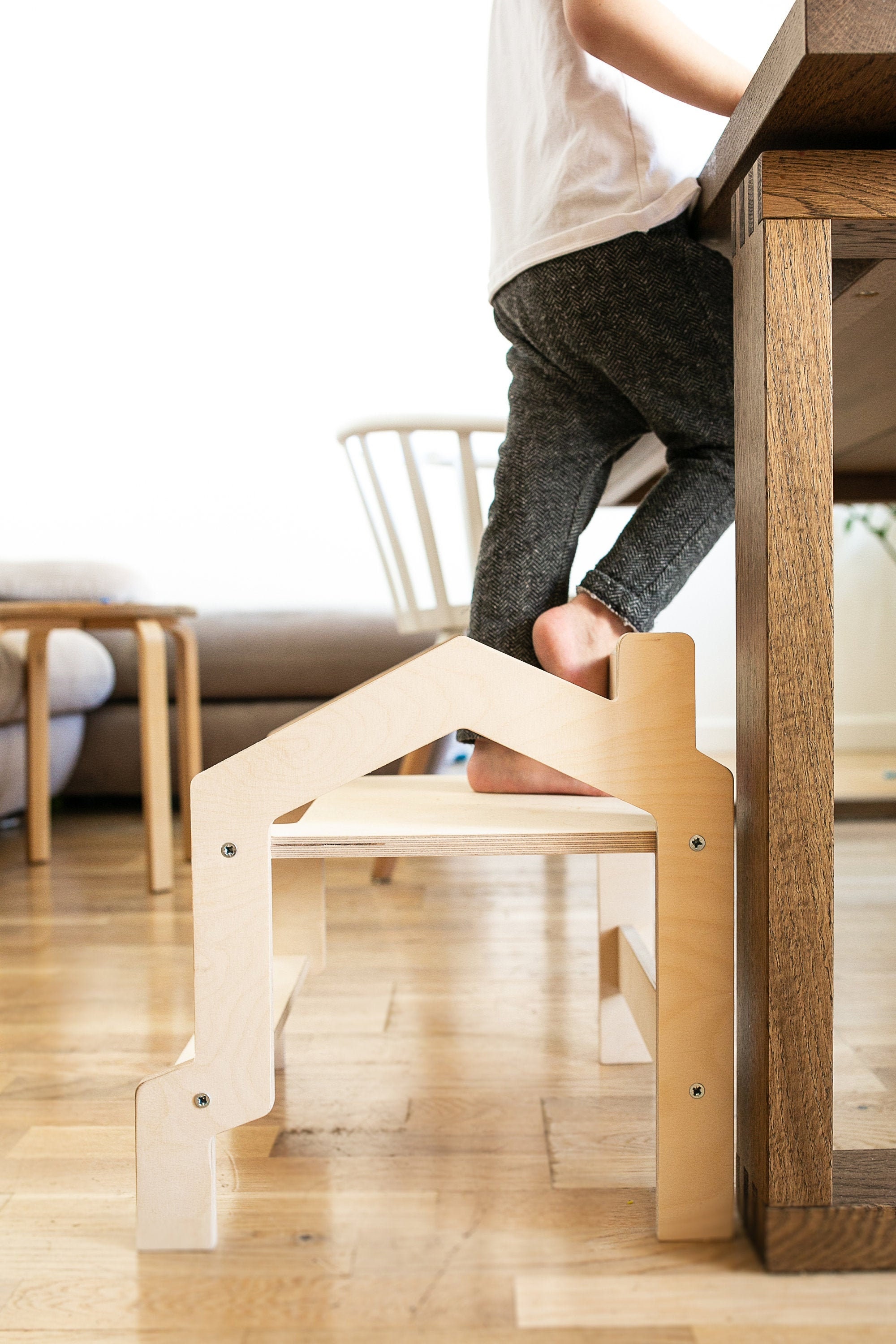 Chaise en Forme de Maison, Tabouret d'étape d'enfant Bas Âge, d'enfants, Cuisine, Cadeau d'anniversa