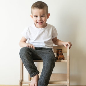 House-shaped chair, Toddler Step Stool, Kids Step Stool, Kitchen step stool, Birthday Gift, Bathroom Step Stool, Montessori Learning Stool image 3